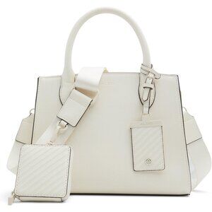 Chic Cadoanad White Tote Bag - Medium Satchel for Stylish Essentials On-the-Go
